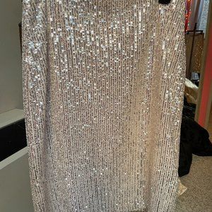 SKIRT - GOLD SEQUIN Knee length